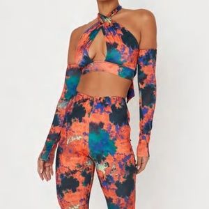 Disco abstract tie dye matching set